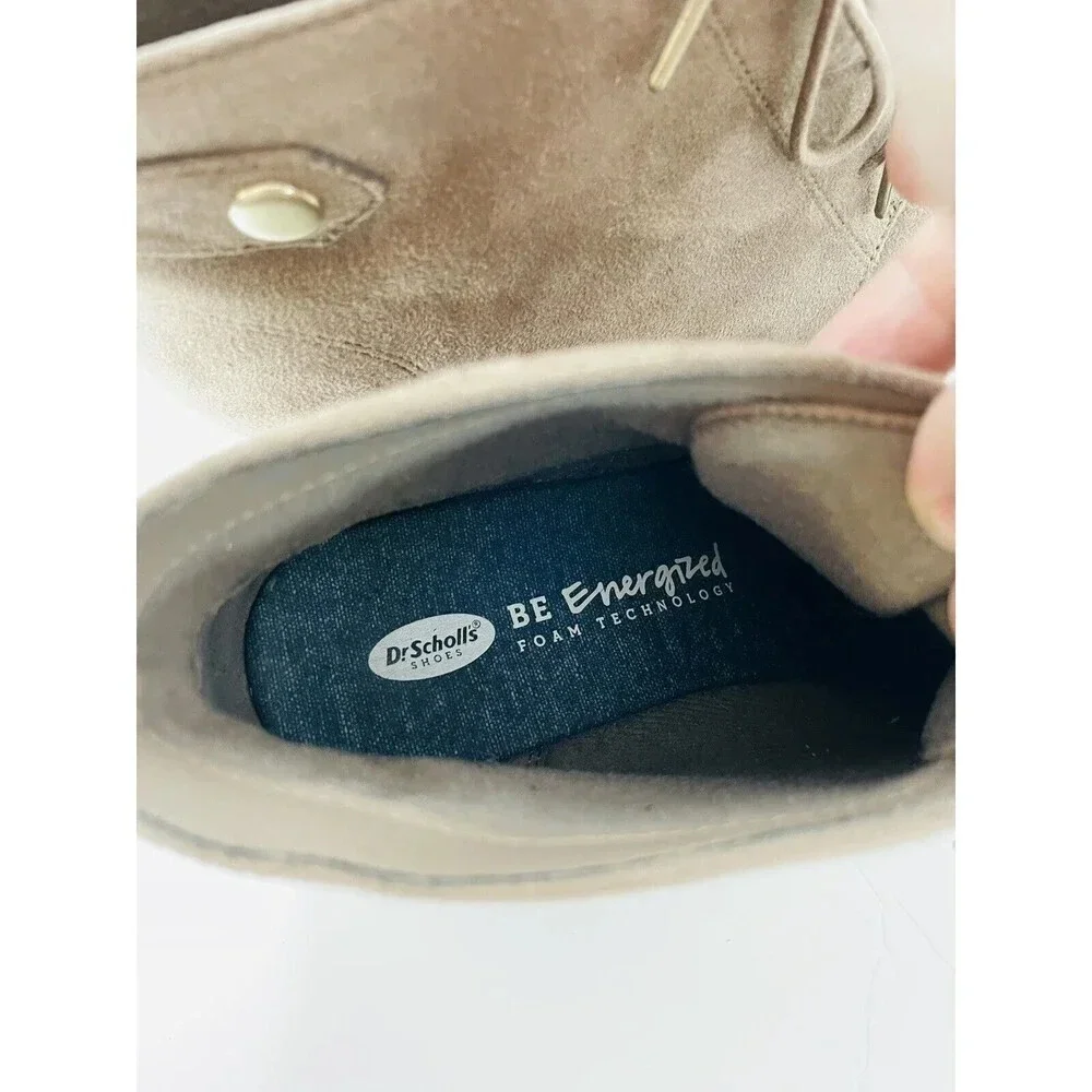 Dr. Scholl's Conquer Taupe Grey Wedge Ankle Boot Women's Sz 9.5M Be Energized